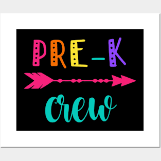 Pre-K Crew Preschool Teacher 1st Day of School Posters and Art